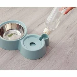 Unbranded Bowl For Cat And Dog With Water Bottle 2 In 1 Bowl For Dog And Cat With Automatic Water Dispenser Blue -nourriture pour chien boutique 780424970 max