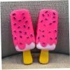 Unbranded Pack Pet Dog Toys Mâcher Hurler Caoutchouc Rose Popsicles Premade Toys Ice Cream Molar Toys
