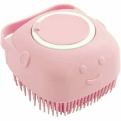 Unbranded Pet Bath Brush Rubber Clamp Bading Shampooing Massage Brush For Cat Dog Shower Groomingpink