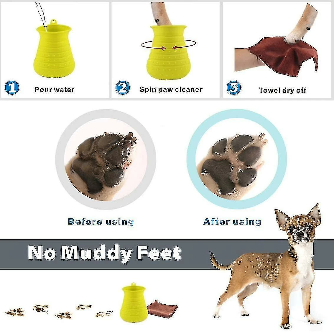 Unbranded Pet Supplies Dog Paw Cleaner, Tout En Silicone, Massage Des Deux Côtés,11 5 Unbranded Pet Supplies Dog Paw Cleaner, Tout En Silicone, Massage Des Deux Côtés,11 – Image 5