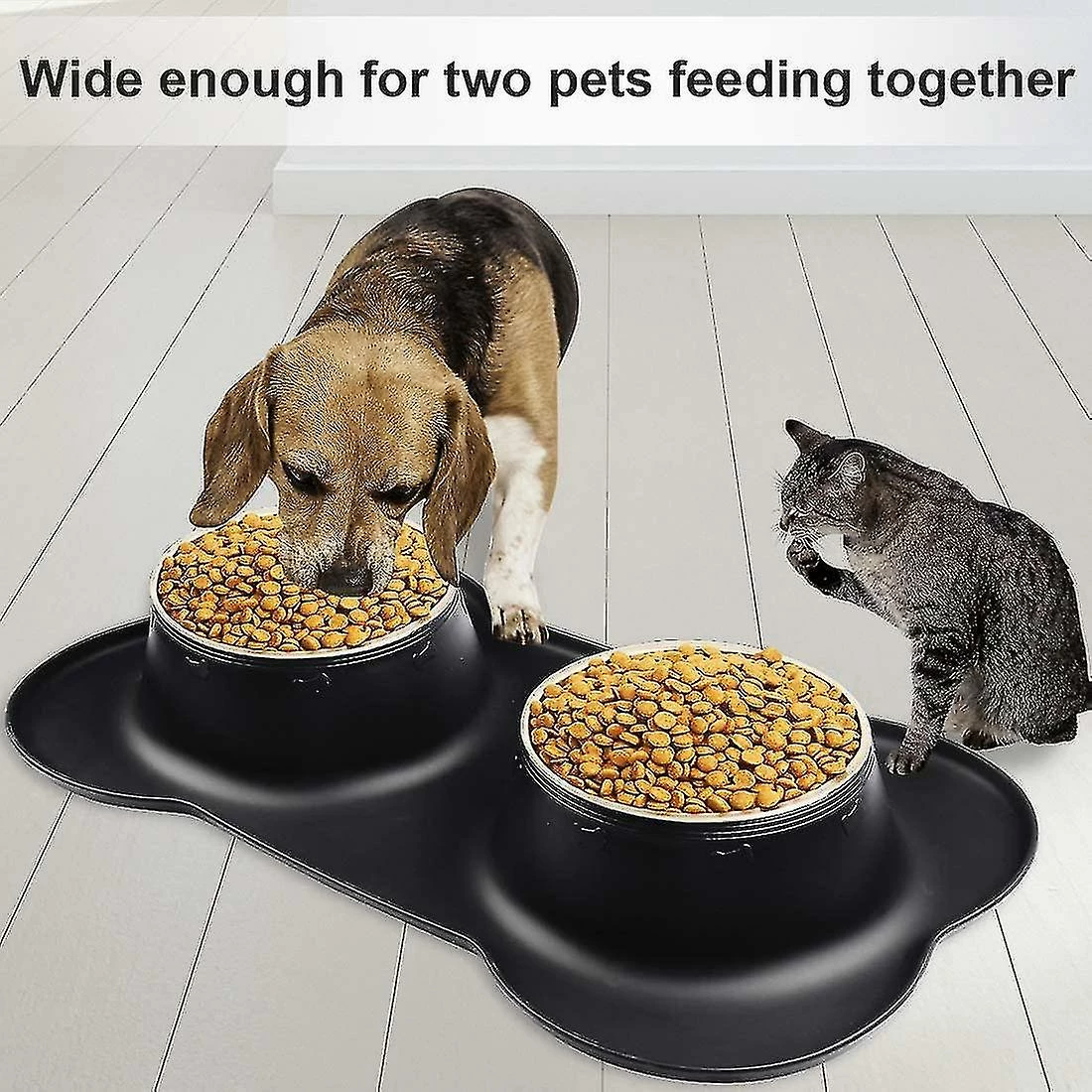 Unbranded Double Dog Bowls Medium 700ml / Bol Antidérapant, Avec Tapis De Plateau En Silicone - Acier Inoxydable Pour Animaux De Compagnie Et Alimentation Alimentaire Anti-débordement, Pour Animaux De Compagnie Moyens, Ajouter Un Animal De Compagnie 5 Unbranded Double Dog Bowls Medium 700ml / Bol Antidérapant, Avec Tapis De Plateau En Silicone - Acier Inoxydable Pour Animaux De Compagnie Et Alimentation Alimentaire Anti-débordement, Pour Animaux De Compagnie Moyens, Ajouter Un Animal De Compagnie – Image 5