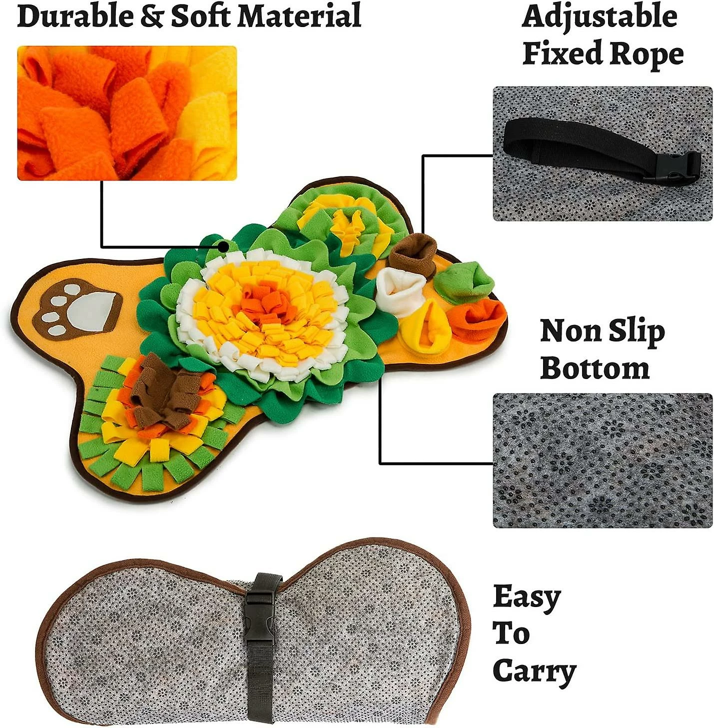 Unbranded Snuffle Mat For Dogs Interactive Pet Puzzle Toys For Puppy Dog Enrichment Toy Mental Stimulation Dog Play Mat For Boredom Stress Relief 3 Unbranded Snuffle Mat For Dogs Interactive Pet Puzzle Toys For Puppy Dog Enrichment Toy Mental Stimulation Dog Play Mat For Boredom Stress Relief – Image 3