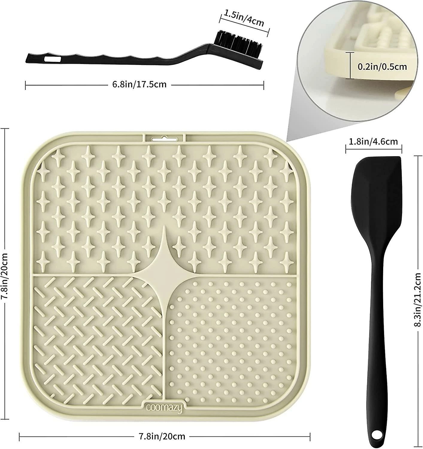 Unbranded Licky Mats For Dogs 2 Pcs Dog Slow Feeding Lick Mats With Suction Cup Boredom And Anxiety Reducer Lick Mats For Dogs(with 1 Spatula + 1 Brush For Easier Cleaning) 2 Unbranded Licky Mats For Dogs 2 Pcs Dog Slow Feeding Lick Mats With Suction Cup Boredom And Anxiety Reducer Lick Mats For Dogs(with 1 Spatula + 1 Brush For Easier Cleaning) – Image 2