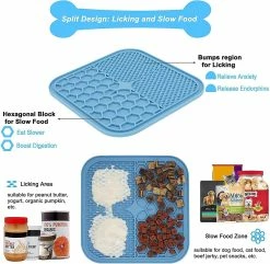 Unbranded 2pcs 15cm Dog Lick Mat With 48 Suction Treat Dispensing Mat Feeder Lick Mat Food Mat Washing Distraction Mat Dog Feeding Mat Bathing Grooming Training Pad For Peanut Butter -nourriture pour chien boutique 790505254 max