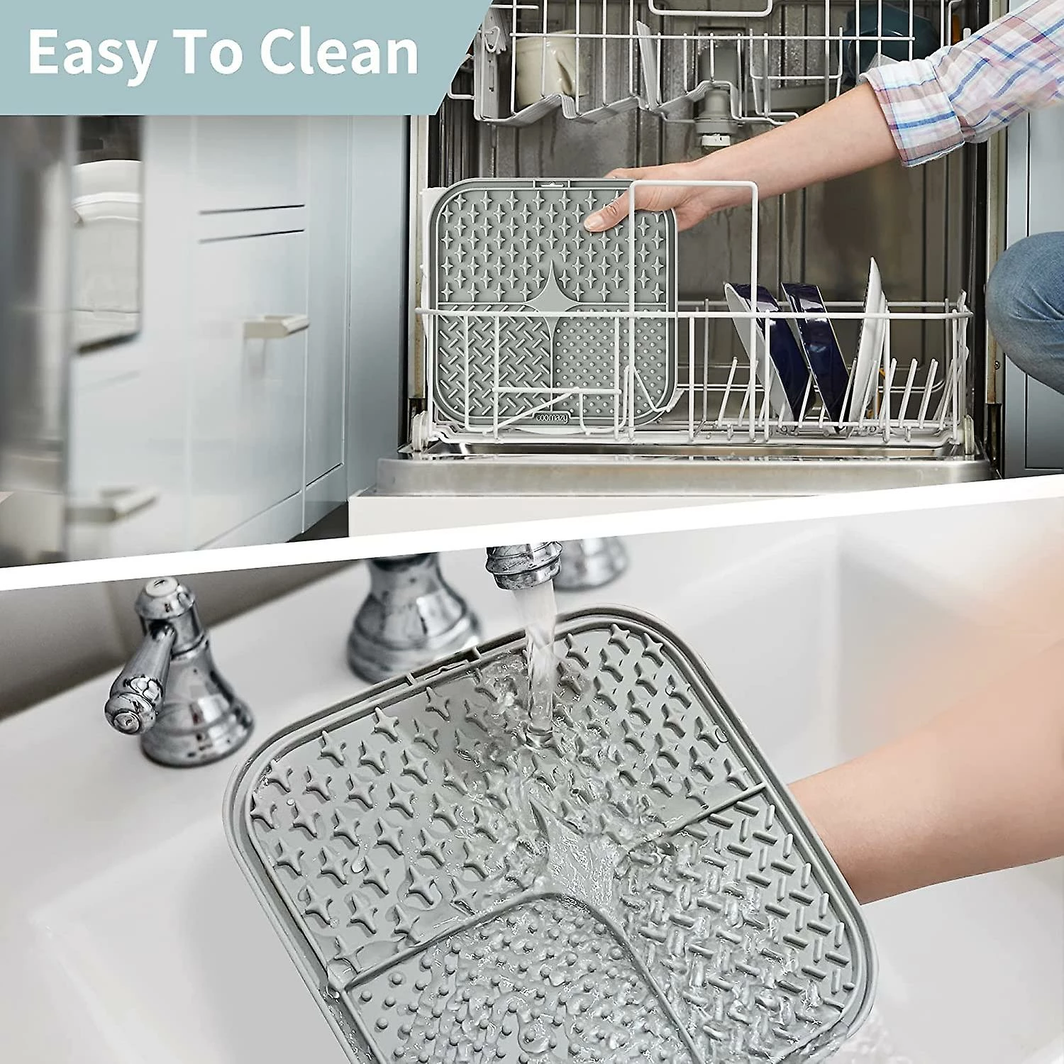 Unbranded Licky Mats For Dogs 2 Pcs Dog Slow Feeding Lick Mats With Suction Cup Boredom And Anxiety Reducer Lick Mats For Dogs(with 1 Spatula + 1 Brush For Easier Cleaning) 5 Unbranded Licky Mats For Dogs 2 Pcs Dog Slow Feeding Lick Mats With Suction Cup Boredom And Anxiety Reducer Lick Mats For Dogs(with 1 Spatula + 1 Brush For Easier Cleaning) – Image 5