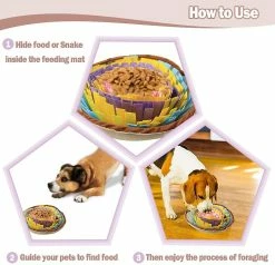 Unbranded Stowed And Portable Dog Feeding Mat Small Dog Training Pad Pet Nose Work Blanket Non Slip Pet Activity Mat For Foraging Skill -nourriture pour chien boutique 790505783 max