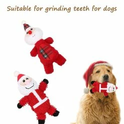 Unbranded Jouets Dog Squeak Stuffed Santa Puppy Noël Chew Toy Pour Petits à Grands Chiens -nourriture pour chien boutique 792059828 max