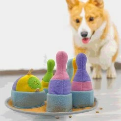 Unbranded Dog Snuffle Toy Dispensing Bowling Pour Chiens Jouet à Mâcher Interactif En Peluche -nourriture pour chien boutique 792060239 max