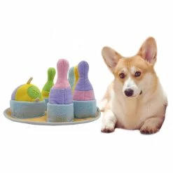 Unbranded Dog Snuffle Toy Dispensing Bowling Pour Chiens Jouet à Mâcher Interactif En Peluche -nourriture pour chien boutique 792060260 max