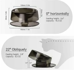 Unbranded Cat Dog 420ml, 022 Raised Nclined Cat Bowl -nourriture pour chien boutique 792365064 max