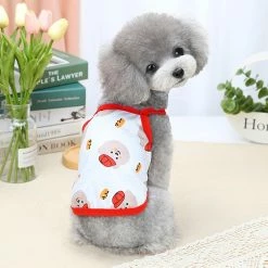 Redmiter Pet Vest Cartoon Printing Skin-friendly Round Neck Dog Sling Vest Pour L’été -nourriture pour chien boutique 796839592 max