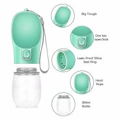 Unbranded Portable Dog Bottle Distributeur D’eau Travel Outdoor Pet 550ml Rose -nourriture pour chien boutique 798400157 max