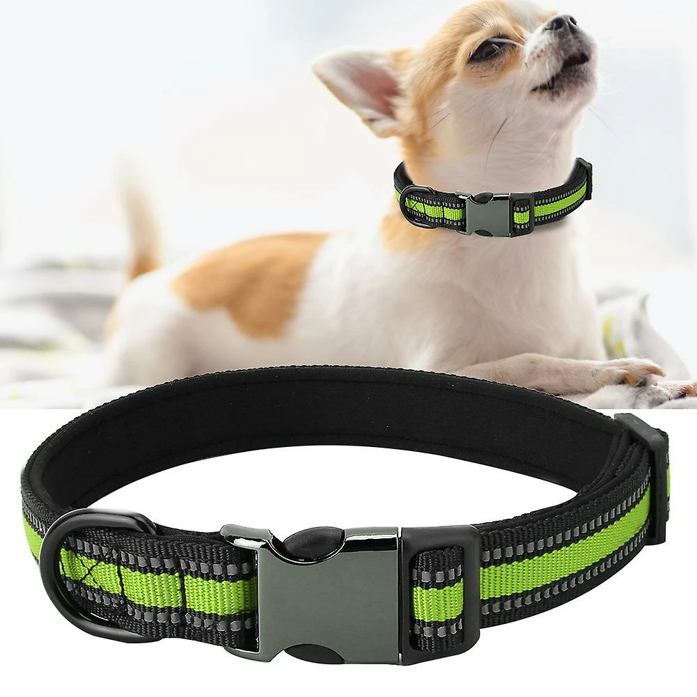 Gegong Durable Puppy Dog Cat Collar Personalized Pet Id Neck Strap (fluorescent Green S) 2 Gegong Durable Puppy Dog Cat Collar Personalized Pet Id Neck Strap (fluorescent Green S) – Image 2