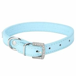 Gegong 2pcs Artificial Leather Pet Adjustable Collar With Rhinestone Decor For Small Dog Cat Blue 6 Gegong 2pcs Artificial Leather Pet Adjustable Collar With Rhinestone Decor For Small Dog Cat Blue -nourriture pour chien boutique 799616684 max