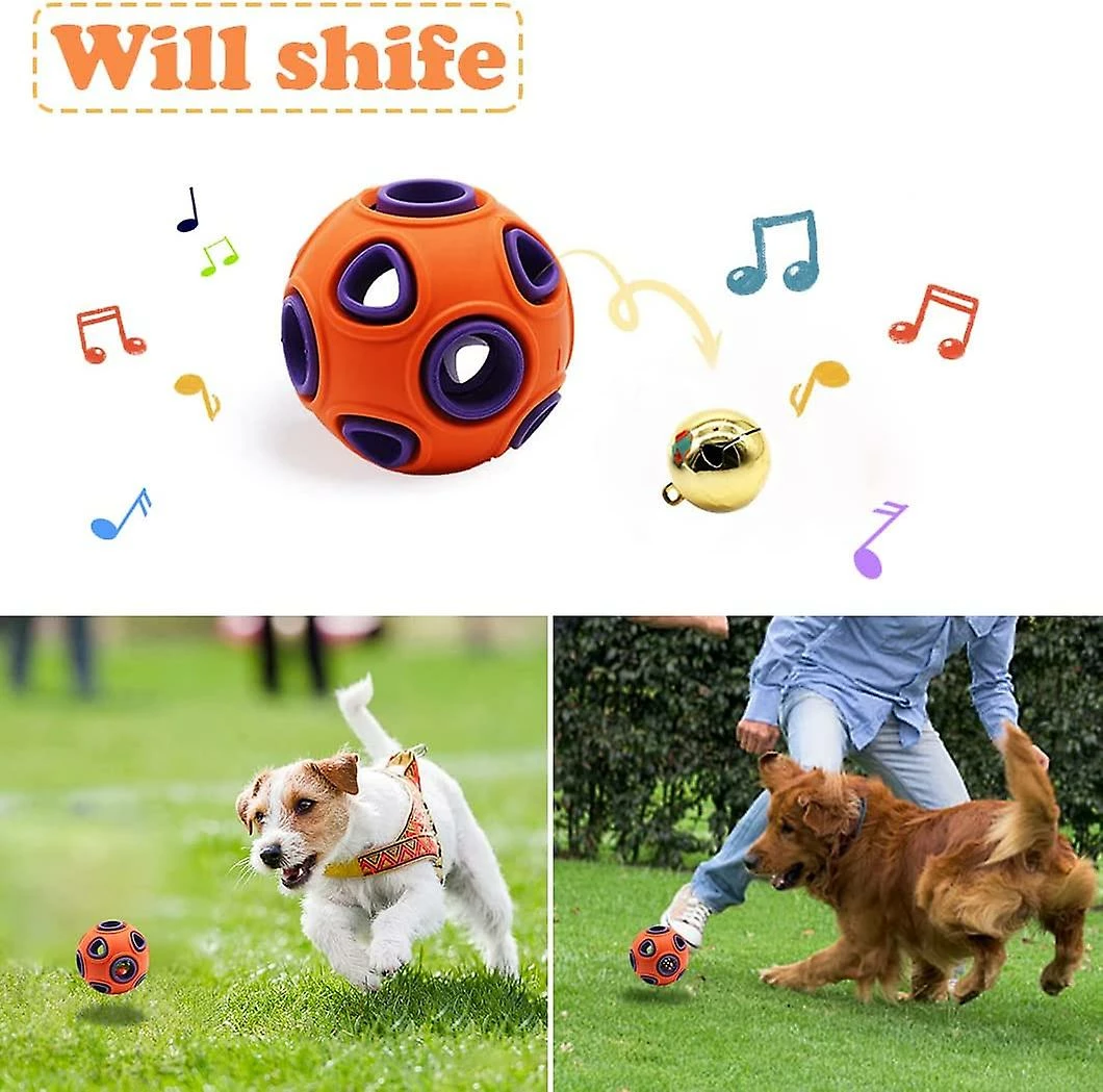 Unbranded Dog Balls Dog Ball Bell Dog Toy Indestructible Squeaky Dog Toy Durable Chew Ball With Glitter Dog Bell 4 Unbranded Dog Balls Dog Ball Bell Dog Toy Indestructible Squeaky Dog Toy Durable Chew Ball With Glitter Dog Bell – Image 4