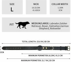 Unbranded Dog Collar Compatible With Air Tag,adjustable Natural Cowhide Leather Dog Collar -nourriture pour chien boutique 810555854 max
