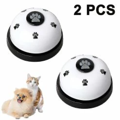 Unbranded Cloche Pour Animaux De Compagnie, 2 Pack Metal Bell Dog Avec Antidérapant Caoutchouc Dog Door Bell