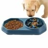 Alisili Dog Slow Food Bowl Pet Anti Suffocation Bowl Slow Food Puppy Cat Bowl Anti Swallow Plate Healthy Feeding For Medium Small Dogs