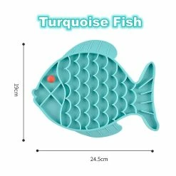 Alisili Fish Shape Silicone Bowl Dog Lick Mat Slow Feeding Food Bowl Pour Petits Chiens De Taille Puppy Cat Treat Feeder Distributeur Pet Supplies