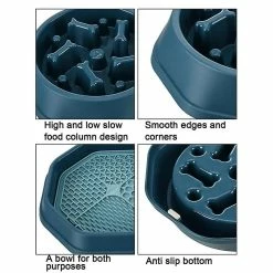 Alisili Dog Slow Food Bowl Pet Anti Suffocation Bowl Slow Food Puppy Cat Bowl Anti Swallow Plate Healthy Feeding For Medium Small Dogs -nourriture pour chien boutique 811141224 max
