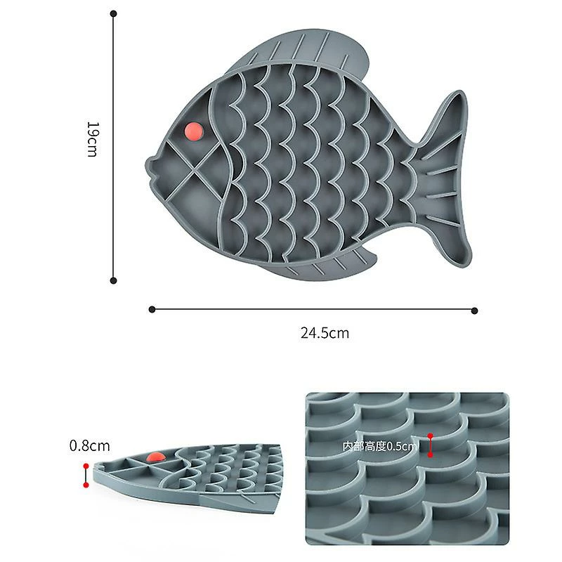 Alisili Fish Shape Silicone Bowl Dog Lick Mat Slow Feeding Food Bowl Pour Petits Chiens De Taille Puppy Cat Treat Feeder Distributeur Pet Supplies 5 Alisili Fish Shape Silicone Bowl Dog Lick Mat Slow Feeding Food Bowl Pour Petits Chiens De Taille Puppy Cat Treat Feeder Distributeur Pet Supplies – Image 5