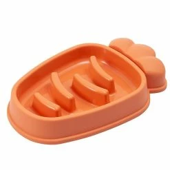 Alisili Pet Slow Food Bowl Carrot Type Anti-choke Rice Bowls Puppy Cat Slow Down Eating Feeder Dish Prevent Obesity Dog Feeding Supplies
