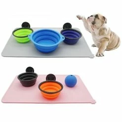 Alisili Silicone Waterproof Pet Mat For Dog Cat Pet Food Pad Pet Bowl Drinking Mat Dogs Feeding Placemat Portable Outdoor Feeding -nourriture pour chien boutique 811141550 max