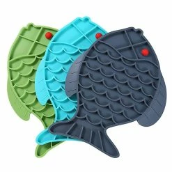 Alisili Fish Shape Silicone Bowl Dog Lick Mat Slow Feeding Food Bowl Pour Petits Chiens De Taille Puppy Cat Treat Feeder Distributeur Pet Supplies -nourriture pour chien boutique 811141780 max