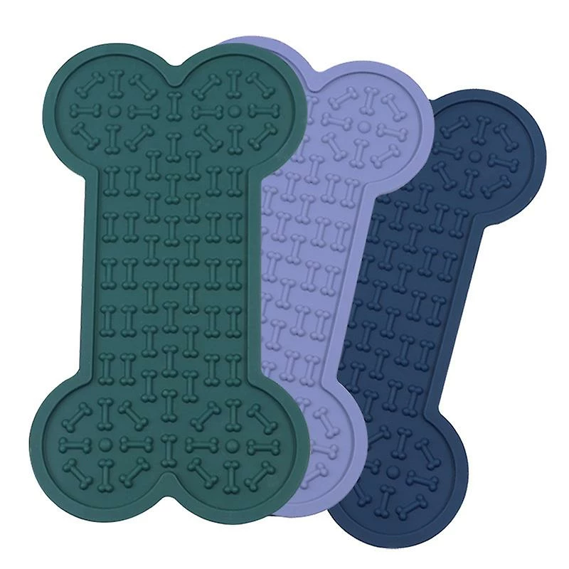 Alisili Bone-shaped Pet Dog Slow Feeders Lick Mat, Boredom Anxiety Reducer Fun Alternative To Slow Feed Bowl Cat Dog Silicone Lick Pad 4 Alisili Bone-shaped Pet Dog Slow Feeders Lick Mat, Boredom Anxiety Reducer Fun Alternative To Slow Feed Bowl Cat Dog Silicone Lick Pad – Image 4