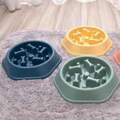 Alisili Pet Dog Bowl Dog Slow Feeder Bowl Puppy Cat Slow Eating Dish Bowl Anti-gulping Food Plate Feeding Dog Cat Food Bowl Pet Supplies -nourriture pour chien boutique 811142324 max