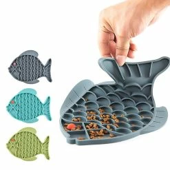 Alisili Silicone Fish Shape Bowl Dog Lick Mat Slow Feeding Food Bowl For Small Medium Dogs Puppy Cat Treat Feeder Dispenser Pet Supplies -nourriture pour chien boutique 811142405 max