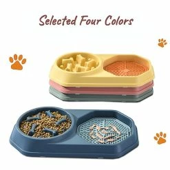 Alisili Big Slow Feeder For Medium And Large Dogs Bowl Non-slip On Floor Pet Food Bowls Anti-choking Good For Digestion Dog Training -nourriture pour chien boutique 811142865 max