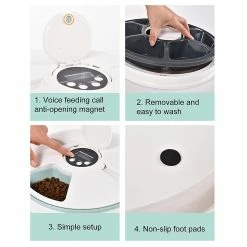 Alisili Practical Pet Feeder Bpa Free Cat Food Feeder Automatic Dog Cat Rabbit Puppy Tray Dry Wet Food Bowl Multi-purpose -nourriture pour chien boutique 811143097 max