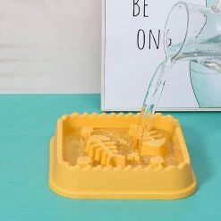 Alisili Square Pet Slow Food Fishbone Cat Bowl Slow Food Bowl Anti-choking Non-slip Dog Bowl Single Dog Bowl Plastic Small Medium Dog -nourriture pour chien boutique 811143234 max