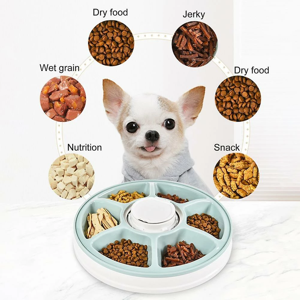 Alisili Durable Cat Food Feeder Easy Cleaning Pet Feeder 6 Grids Dog Cat Rabbit Puppy Tray Dry Wet Food Bowl Multi-purpose 2 Alisili Durable Cat Food Feeder Easy Cleaning Pet Feeder 6 Grids Dog Cat Rabbit Puppy Tray Dry Wet Food Bowl Multi-purpose – Image 2