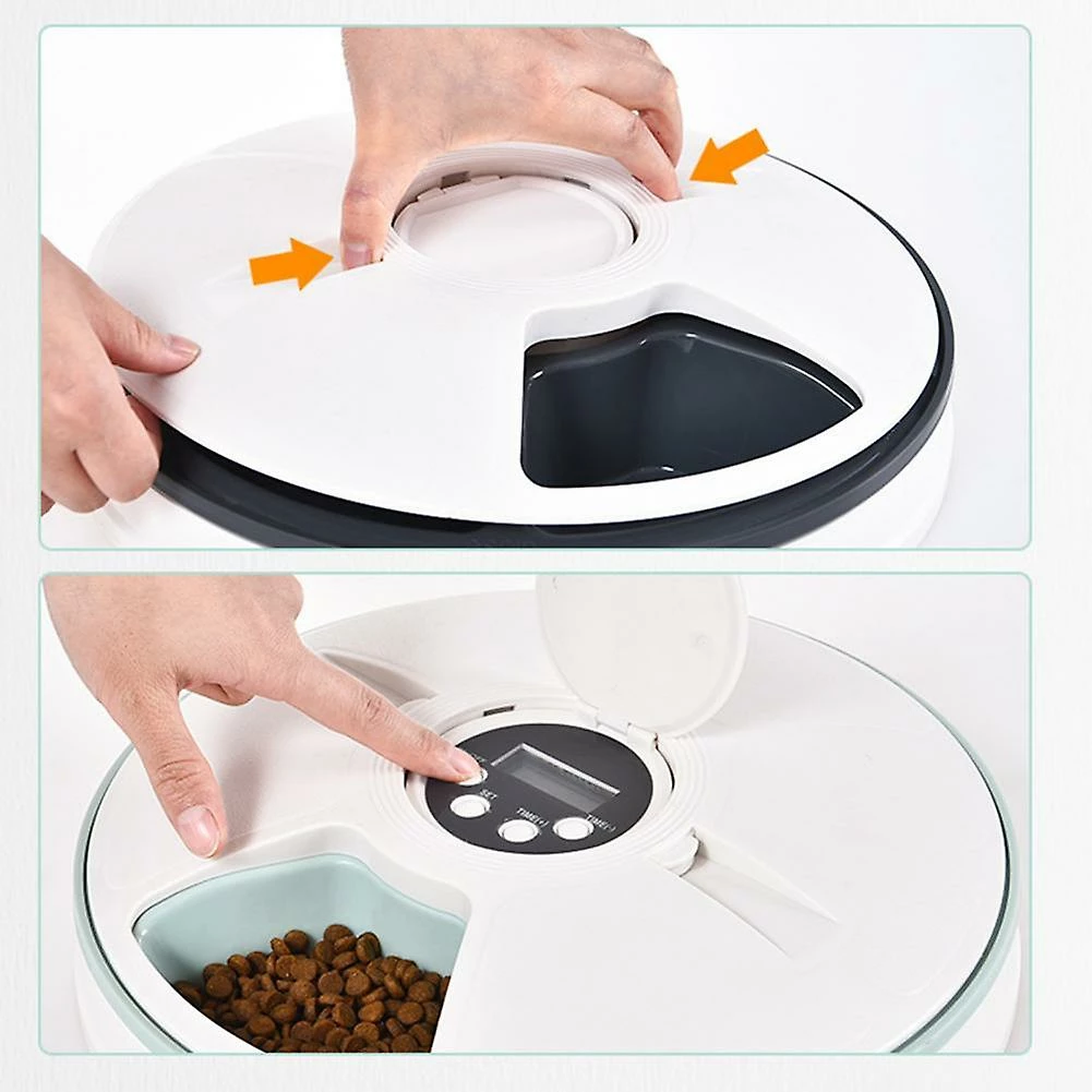 Alisili Durable Cat Food Feeder Easy Cleaning Pet Feeder 6 Grids Dog Cat Rabbit Puppy Tray Dry Wet Food Bowl Multi-purpose 4 Alisili Durable Cat Food Feeder Easy Cleaning Pet Feeder 6 Grids Dog Cat Rabbit Puppy Tray Dry Wet Food Bowl Multi-purpose – Image 4