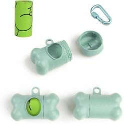 Alisili Eco Pet Dog Poop Bag Bone Shape Dispenser Waste Garbage Carrier Holder Dispensers Dogs Trash Cleaning Tool Pet Accessories -nourriture pour chien boutique 811259170 max