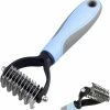 Unbranded Peat Grooming Hair Removal Comb Double-face Tooth Blade Dog Undercoat Comb Pet Rake Comb Dog Cat Remove Loose Underpoat