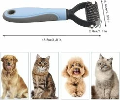 Unbranded Peat Grooming Hair Removal Comb Double-face Tooth Blade Dog Undercoat Comb Pet Rake Comb Dog Cat Remove Loose Underpoat -nourriture pour chien boutique 812537566 max