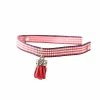 Unbranded Colliers Pour Chiens Et Chats Collier Chaton Facile à Porter Confortable Plaid Petit Animal De Compagnie Chien Cat Ceinture Pour Kitty Black Dog And Cat Colliers (couleur: Rouge)