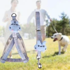 Unbranded Farfi Dog Collar Respirant Réglable Nylon Puppy Pet Walking Leash Harness Vest Pour Un Usage Quotidien -nourriture pour chien boutique 814234014 max