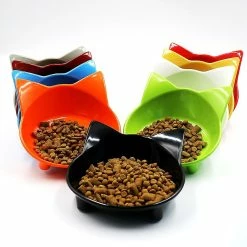 Unbranded Farfi Lovely Cat Shape Anti-slip Mélamine Pet Dog Puppy Kitten Food Feeding Bowl -nourriture pour chien boutique 814235035 max