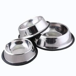 Unbranded Farfi 1 Pc En Acier Inoxydable Durable Pet Dog Cat Feeding Food Non Slip Bowl Dish -nourriture pour chien boutique 814235128 max