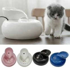 Unbranded Farfi Cat Fontaine à Boire Grande Capacité Automatique Cycle De L’eau Silent Pet Ceramic Water Dispenser Dog Drinking Bowl Pet Supplies -nourriture pour chien boutique 814237067 max