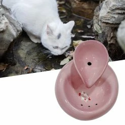 Unbranded Farfi Cat Fontaine à Boire Grande Capacité Automatique Cycle De L’eau Silent Pet Ceramic Water Dispenser Dog Drinking Bowl Pet Supplies -nourriture pour chien boutique 814237637 max