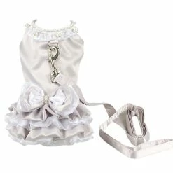 Unbranded Farfi Dog Harness Combo Escape Proof Easy Control Accessoire Princess Style Dog Harness Leash Avec Robe Pour L’extérieur