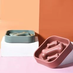 Unbranded Farfi Eat Slow Dog Bowl Bone Design Anti Choke Hips Anti-turnover Pet Feeder Pour Chiot -nourriture pour chien boutique 814241502 max
