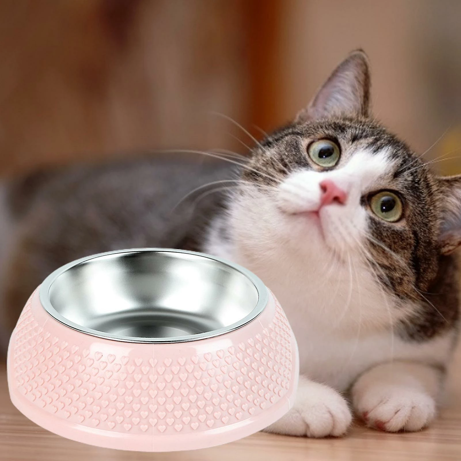 Unbranded Farfi 1 Set Cat Feeder Heart Style Antidérapant Facile à Nettoyer Dog Food Feeder Bowl Pour Kitty 5 Unbranded Farfi 1 Set Cat Feeder Heart Style Antidérapant Facile à Nettoyer Dog Food Feeder Bowl Pour Kitty – Image 5