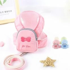 Unbranded Farfi Pet Chest Strap Sac à Dos Réglable Détachable Respirant Haute Élasticité Anti-perdu Pas Break Loose Dog Cat Harnais Leash Set Pour Extérieur -nourriture pour chien boutique 814248854 max