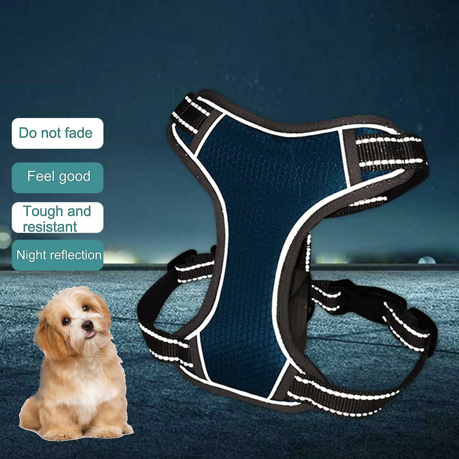 Unbranded Farfi Puppy Harness Buckles Conception Prevent Break Free Reflective Dog Vest Harnais De Traction Pour Grands Chiens 2 Unbranded Farfi Puppy Harness Buckles Conception Prevent Break Free Reflective Dog Vest Harnais De Traction Pour Grands Chiens – Image 2